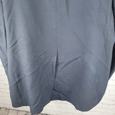 VTG Gino Pacelli Navy Satoria Finezza 2 Button Notch Blazer Sport Coat USA 53