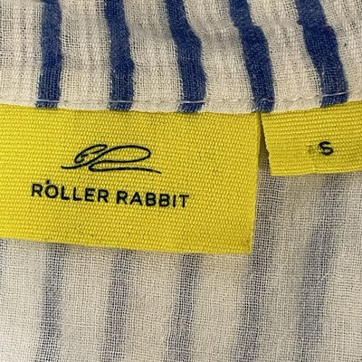 Roller Rabbit Printed 100% Cotton Lightweight Boho Tassel Tunic Top Size Small S