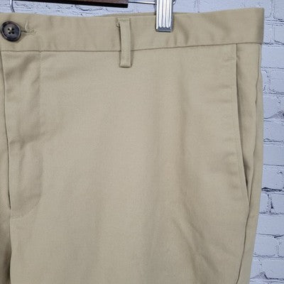 Jos A Bank Reserve Tan Tailored Fit Straight Leg Stretch Chino Pants 40x32