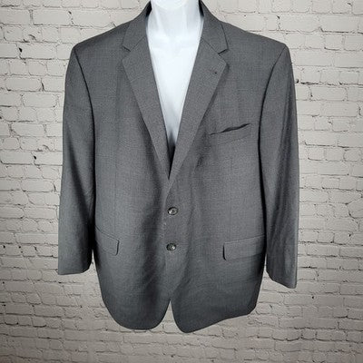 Joseph Abboud Grey 100% Wool Super 110's Blazer Sport Coat USA Made Size 52R