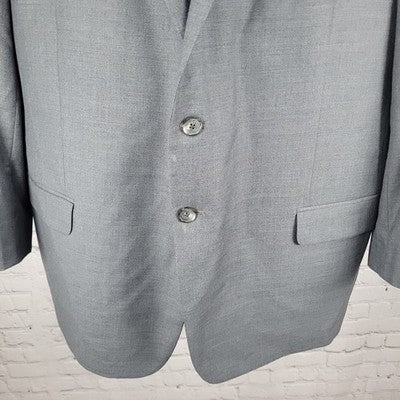 Joseph Abboud Grey 100% Wool Super 110's Blazer Sport Coat USA Made Size 52R