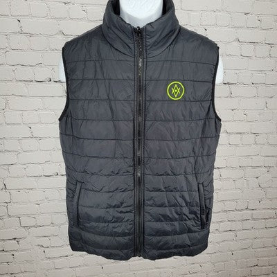 Atlas Ocean Voyages Black Insulated Lightweight Zipped Pockets Vest Size Small S