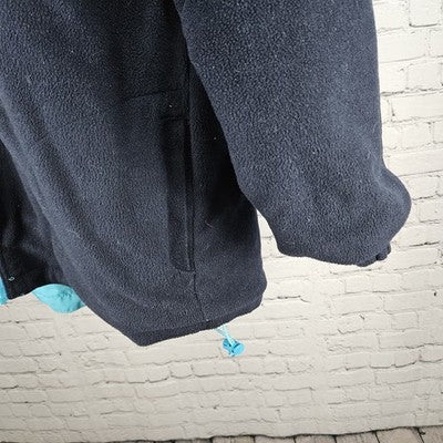 Grand Canyon Railway Cheneral Blue Fleece Lined Hooded Jacket Medium *zipper
