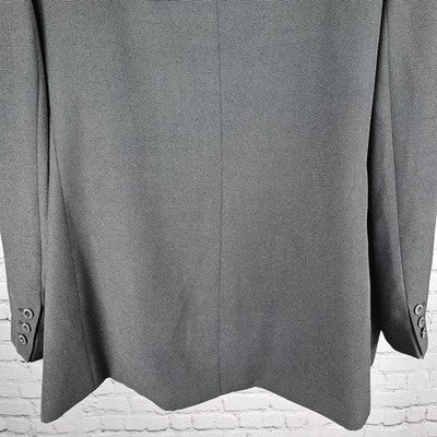 John Meyer Norwich Black Pinstriped Button Notch Ventless Blazer Suit Jacket 24W