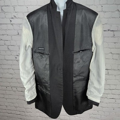 Structure Black 2 Button Double Vented Notch Blazer Sport Coat Suit Jacket 40R