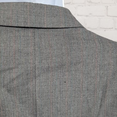 VTG Harmony Clothes Grey Pinstriped 2 Button Notch Blazer Sport Coat USA 41