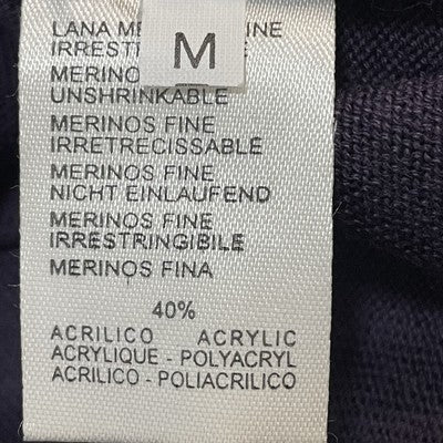 Blue Drake Purple Merino Wool Blend Knit Sweater Italy Made Size Medium M