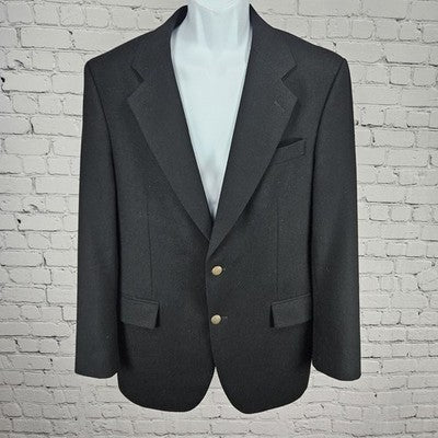 Jos A Bank Black Cashmere Wool Lanerossi Italian Corporate Collection Blazer 39R
