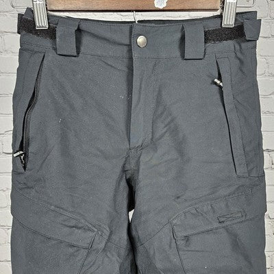 Columbia Black Omni Tech Insulated Snow Ski Cargo Pockets Pants Kids Small S 8