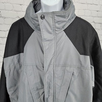 Colorado Grey Black Canvas Shoulder Hideable Hood Zip Pockets Light Jacket XXXL