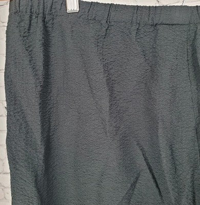 Orvis Black Textured Lightweight High Rise Pull On Straight Leg Pants 36x27.5