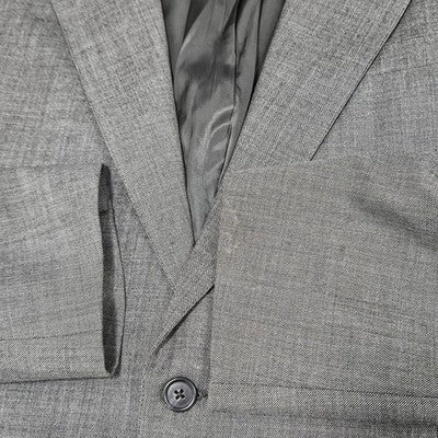 VTG Barrister Grey 100% Wool 2 Button Single Vented Notch Blazer Sport Coat 42