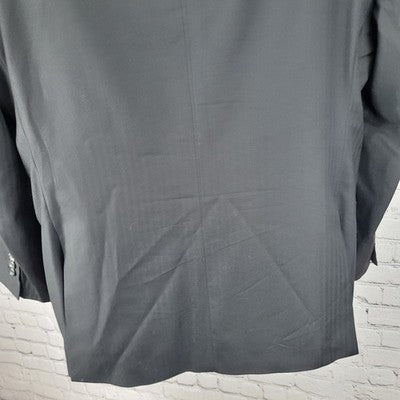 Tom James Black Executive Collection Notch Blazer Sport Coat USA Made Size 42
