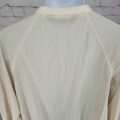 VTG Duckster Wamego Country Club Beige Golf Pullover Windbreaker Jacket Size XL