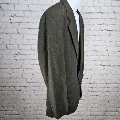 Jos A Bank Green 100% Wool Business Express 2 Button Blazer Sport Coat 42S