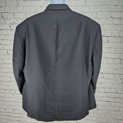 VTG Hickey Freeman Navy 2 Button Double Vented Notch Blazer Sport Coat USA 50S