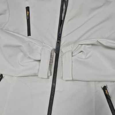 Auclair Ivory Waterproof Breathable Full Zip Stand Up Collar Jacket Large L