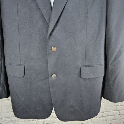 Brooks Brothers Navy 100% Wool Loro Piana Brookwood 2 Button Notch Blazer 42R