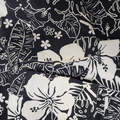 Croft & Barrow Black & White Floral Cotton Stretch Buttoned Lined Jacket Size 14