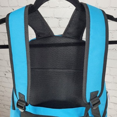 Metro Logo Blue Bio International Convention 2025 Laptop Sleeve Mesh Backpack