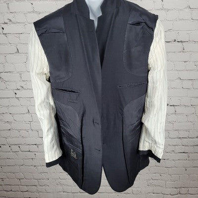 Jos A Bank Black 100% Wool Signature Collection Gold Button Blazer Size 41R