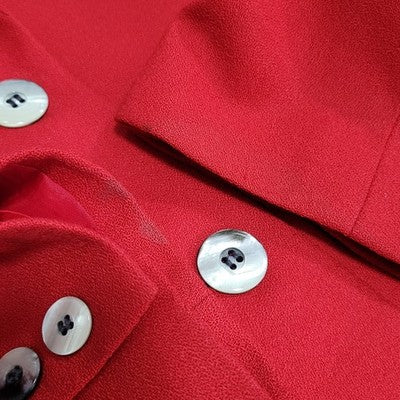 VTG SB Collection Red 100% Wool 3 Button Vented Notch Blazer Jacket USA 10