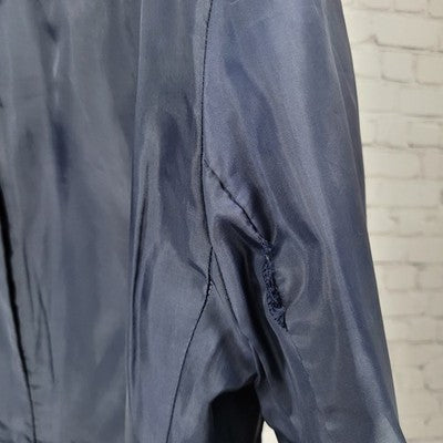 Patchington Navy 2 Metal Button Notch Ventless Blazer Suit Jacket Size 12