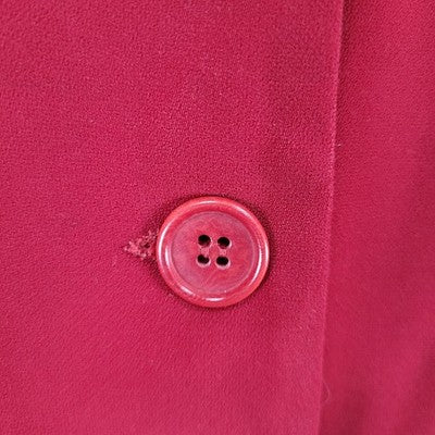 VTG San Louis Red Buttoned Lined Notch Blazer Suit Jacket USA Made Size 10