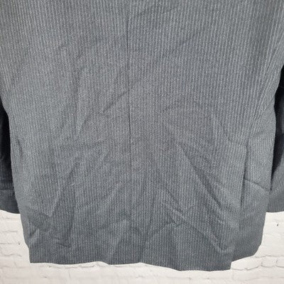 Joseph Abboud Grey 100% Wool Pinstriped 2 Button Blazer Sport Coat USA Made 40R