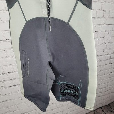 Sea Doo BRP Grey 4 Way Flex Zip Stash Pocket Shorty Springsuit Wetsuit 7/8