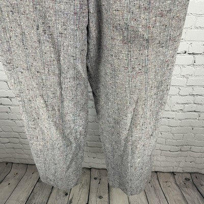 VTG Lucia Grey Multicolor Wool Blend High Rise Pants USA Made Size 14 (29x29)