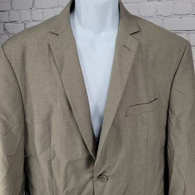 Gianna Uomo Gold Label Beige 2 Button Vented Notch Blazer Sport Coat 46S