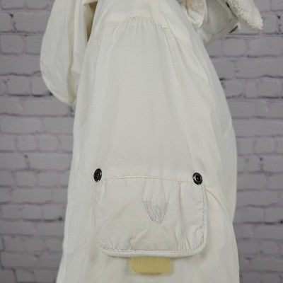 White Sierra Ivory Waterproof Breathable Hooded Insulated Zip Jacket Medium M