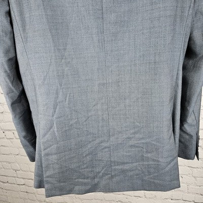 Jos A Bank Grey Blue Wool Traveler Slim Fit 2 Button Notch Blazer Sport Coat 42L