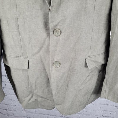 Gianna Uomo Gold Label Beige 2 Button Vented Notch Blazer Sport Coat 46S
