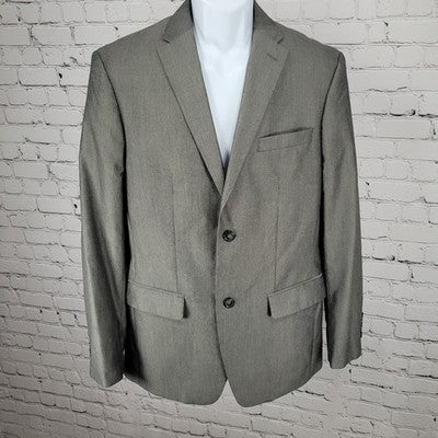 Perry Ellis Castlerock Grey Classic Fit 2 Button Blazer Sport Coat Jacket 38R