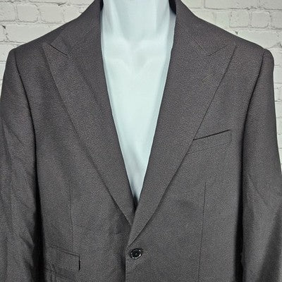 Suitor Black Red Slim Fit 2 Button Double Vented Peak Suit Blazer Sport Coat 40R