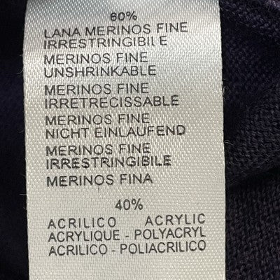 Blue Drake Purple Merino Wool Blend Knit Sweater Italy Made Size Medium M