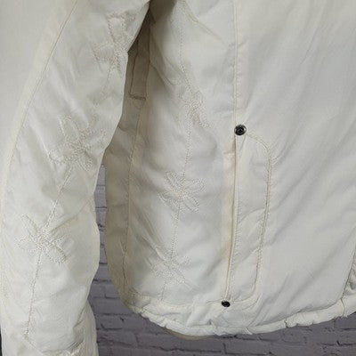 White Sierra Ivory Waterproof Breathable Hooded Insulated Zip Jacket Medium M