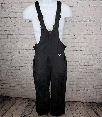 Slalom Black Front Zip Adjustable Straps Snow Ski Bib Pants Youth XL