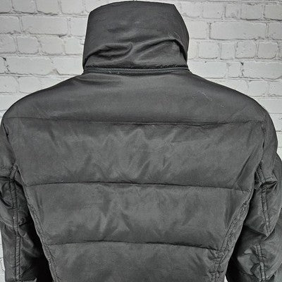 Kenneth Cole Black Down Feathers Insulated Zip Puffer Jacket Coat Parka Small S