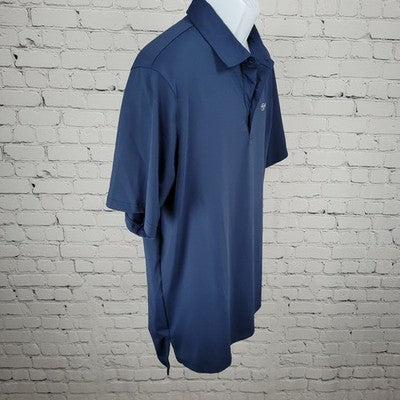 Subaru Austin CAG Navy Lightweight Stretch Short Sleeve Polo Shirt Size Large L