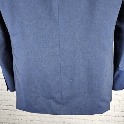 Ricardo Almeida Navy 100% Wool Felipe Pontes 2 Button Blazer Sport Coat 54 US 44