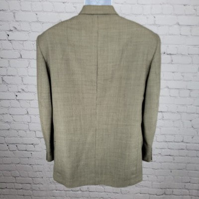 Gianfranco Ruffini Italy Black Beige Worsted Wool Blazer Sport Coat Size 42R