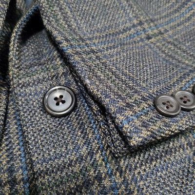 Chaps Ralph Lauren Blue 100% Wool 2 Button Vented Notch Blazer Sport Coat 40S