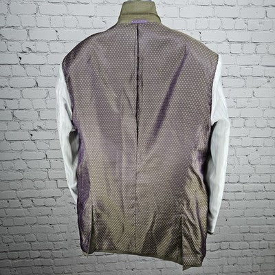 Earvin Magic Johnson Tan Signature Fine Italian Cloth Peak Blazer Sport Coat 44L