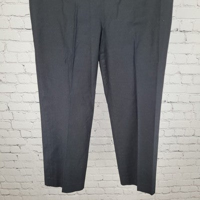 J. McLaughlin Black Cotton Grommet Mid Rise Cropped Pants USA Made 8 (30x25)