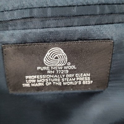 Joseph & Feiss Black 100% Wool Comfort Stretch 2 Button Blazer Sport Coat 38R
