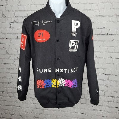 Pure Instinct Motor Club Black Snap Limited Edition Racing Jacket Large L