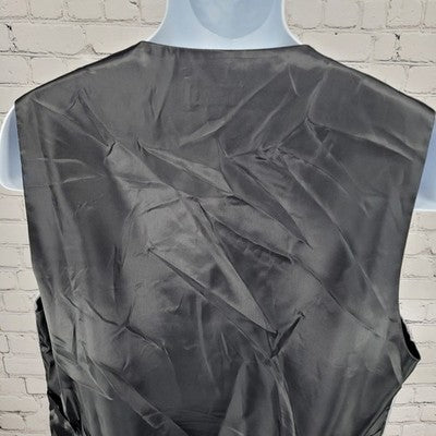 Calvin Klein Grey Silver Buttoned Lined Suit Vest Waistcoat Medium M